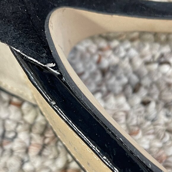 Audrey Brooke Hylda Black Size 6 Suede Pump Heel Ankle Buckle Strap - Picture 8 of 11